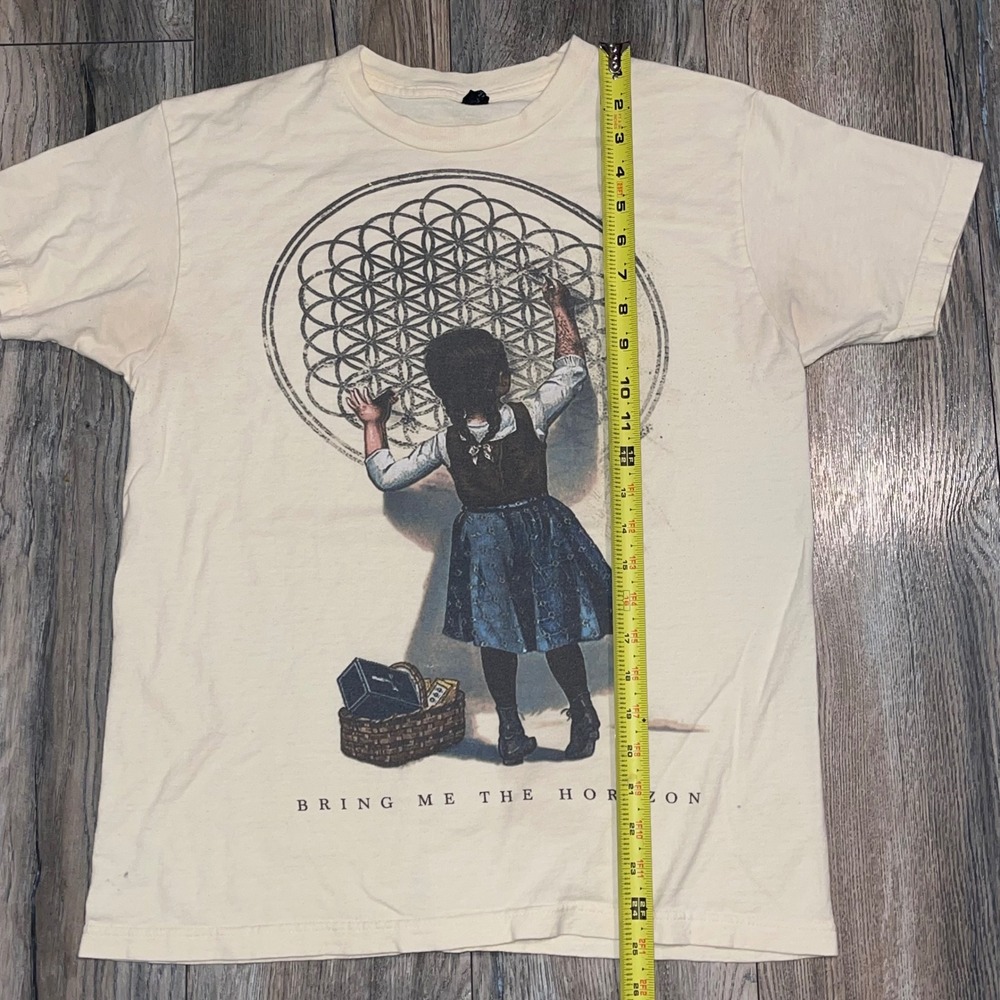 Bring Me The Horizon Sempiternal Flower of Life Graphic T-Shirt Medium Cream - Picture 7 of 8